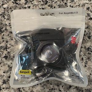 NIB Rugged Shockproof AirTag Case and Keychain for Apple AirPods 1/2/3 Pro1/2